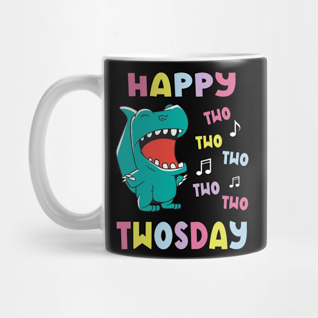 Happy Twosday Tuesday February 02-22-2022 T-Rex by Fabvity